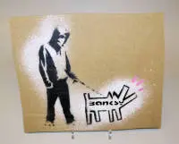 Banksy, Choose Your Weapon, Dismaland, 2015 şablon