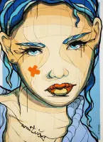 El Bocho, "Waiting", fine art print firmata