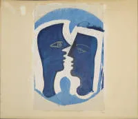 Georges Braque, "Le Couple", num. Farblithographie von 1963