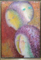 Bella Brisel, "Barcque", Ölgemälde, Paris 1959, gerahmt
