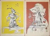 萨尔瓦多·达利，《Les songes drolatiques de Pantagruel》1973年，19幅签名彩色石版画，原装文件夹