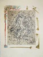 萨尔瓦多·达利，《Pietà》，带压印的签名彩色石版画