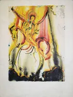 سلفادور دالي، «Le Cavalier triomphant»، طباعة حجرية ملونة موقعة بختم بارز، 1973