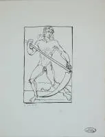 André Derain, Sensenmann, Lithographie, signiert