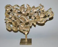 Franz Dewald，金色树，约1970年青铜雕塑