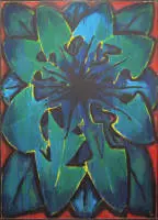Fritz Friedrich Dickgießer, Fleur, grand tableau à l'huile