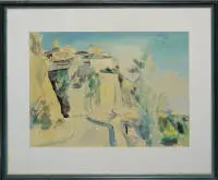 Walter Eimer, Güney İtalya Şehri, 1959 suluboya, çerçeveli