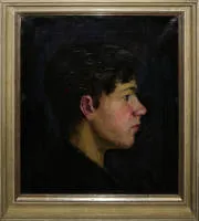 Franz Eltz与A. Wichmann,英俊青年肖像,约1910年两幅油画,均带框