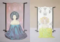 Leonor Fini，女性肖像，4幅签名彩色石版画