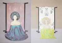 Leonor Fini, kvinneportretter, 4 sign. fargelitografier