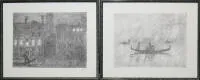 Paul Flora，《Zwei Bajazzi》《Tango Notturno》《Carnevale Veneziano》《Venezianische Tristezza》，4幅签名蚀刻版画及5幅胶印石版画，1980-92年，带框