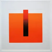 Rupprecht Geiger, from: All die roten Farben, was da alles rot ist, ein sehr rotes Buch, Hundertbuch III, signed colour serigraph from 1981, framed
