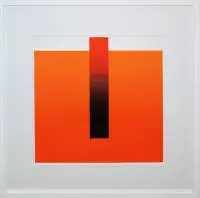 Rupprecht Geiger, da: All die roten Farben, was da alles rot ist, ein sehr rotes Buch, Hundertbuch III, serigrafia a colori firmata del 1981, incorniciata