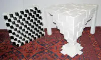 Max. Gerhard e Heinz Gruchot, 3 x arte concreta, sculture in legno, 2011 e 1992