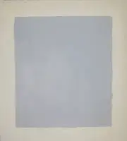 Raimund Girke, Senza titolo (grigio chiaro), litografia a colori ridipinta, pezzo unico