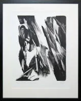 K. O. Götz，《Ranfoss - 3. Stein》，1992年签名石版画，画廊装裱