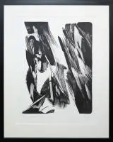 K. O. Götz, "Ranfoss - 3. Stein", litografia firmata del 1992, con cornice da galleria