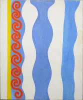 Fritz Harnest, Meandro rojo, gran óleo hacia 1970