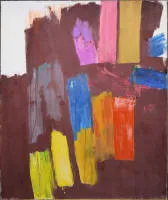 Fritz Harnest，表现性色域绘画，约1970年大型油画