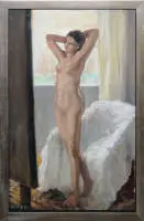 Karl Hayd, „Nü çalışması”, yağlıboya, yaklaşık 1920, çerçeveli