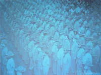 Gottfried Helnwein，士兵，1991年签名彩色石版画
