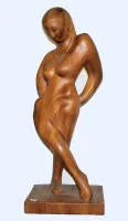 Ortrud Heusser-Hickler，大型女性裸体，1986年樱桃木雕塑，原Pachen博物馆藏品
