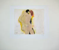 Adi Holzer，《Das Schloss》与《Trauernder》，2幅签名蚀刻版画，其中一幅水彩上色