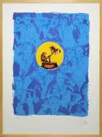 Jörg Immendorff,《Bourse》(交易所),1999年签名彩色丝网版画,带框