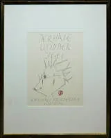 Horst Janssen，《Der Hase und der Igel》，1973年带字母组合签名素描