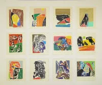 Asger Jorn,抽象构图,1970年12幅珂罗版