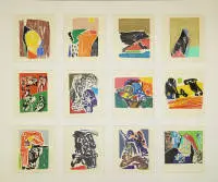 Asger Jorn, abstrakte kompositioner, 12 ljustryk fra 1970