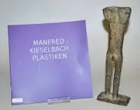 Manfred Kieselbach, erkek tors, bronz heykel, sergi kataloğu ile