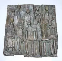 Manfred Kieselbach，听众，青铜浮雕附专著展览图录