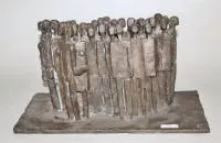 Manfred Kieselbach,人群,青铜雕塑及人群,蚀刻版画