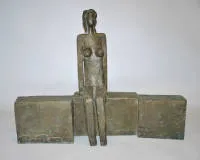 Manfred Kieselbach,坐者,青铜雕塑,1990年代