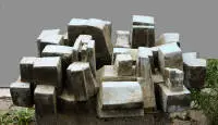 Manfred Kieselbach, Paysage urbain, sculpture en bronze et petite céramique, années 1980