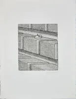 康拉德·克拉普赫克，《Patience》，1979年签名蚀刻版画