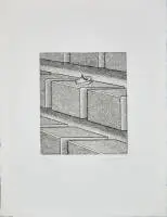 Konrad Klapheck, Patience, 1979 imzalı gravür