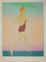 Kiki Kogelnik, „Rainy”, serigrafia a colori firmata del 1977
