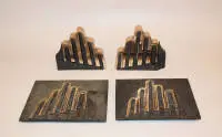 Helmut Lander, 4 x Torre delle Nozze di Darmstadt, rilievi in bronzo del 1992