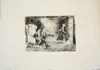 Max Liebermann, Genç Tobias'ın Dönüşü, 1920 tarihli imzalı gravür