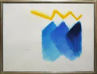 Heinz Mack, „Süleyman'ın Ezgiler Ezgisi” serisinden, 1993 imzalı renkli serigrafi, çerçeveli