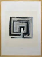 Heinz Mack, „Süleyman'ın Ezgiler Ezgisi” serisinden, 1993 imzalı renkli serigrafi, çerçeveli
