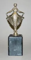 Paul Howard Manship, Tänzerin, Bronze, versilbert