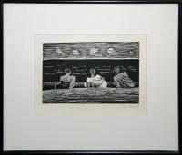 Gerhard Marcks，《Am hohen Ufer》，签名木刻版画，带框