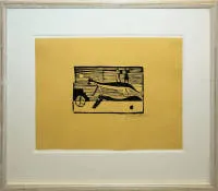 Gerhard Marcks,《Mondnacht》,1921年签名木刻版画,带框