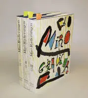 Joan Miró, catalogo delle acqueforti, volumi I-III, con 9 xilografie