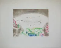 Zoran Antonio Music，风景，2幅签名彩色蚀刻版画，1966年