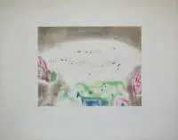 Zoran Antonio Music, paesaggi, 2 acquetinte a colori firmate del 1966