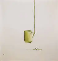 Udo Nöger, tazza, grande dipinto a olio della prima produzione